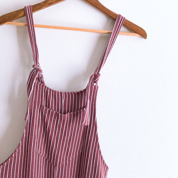 Anna Grace Burgundy Stripes Jumpsuit-COPY - Picture 5 of 8